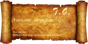 Turczer Orsolya névjegykártya