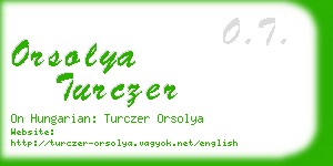 orsolya turczer business card
